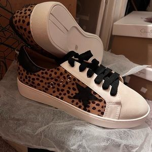 VICI Brand New in the Box Faux Suede/Cheetah Tennis Shoes